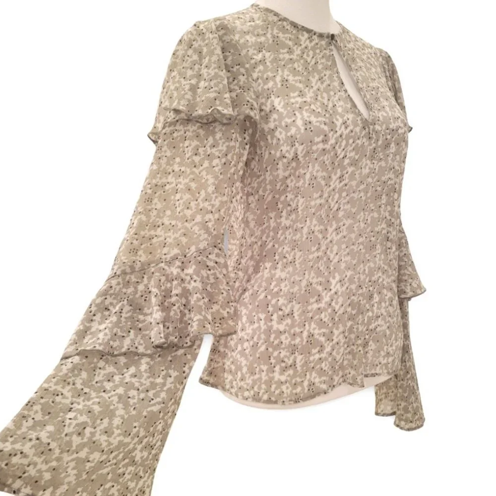 H&M Sheer Ruffle Sleeve Blouse – Totally Spring Ready ! - Picture 7 of 12